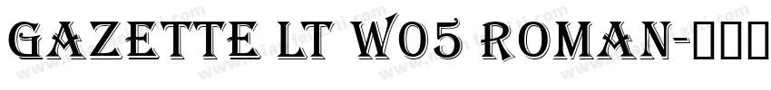 Gazette LT W05 Roman字体转换